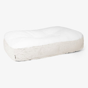 Sloucher XL-hondenbed - Nepkonijnenbont Wit