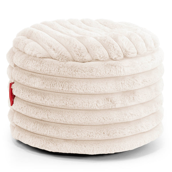 Kleine Ronde Voetenbank Vervangende Hoes - Ultra Pluche Corduroy 01