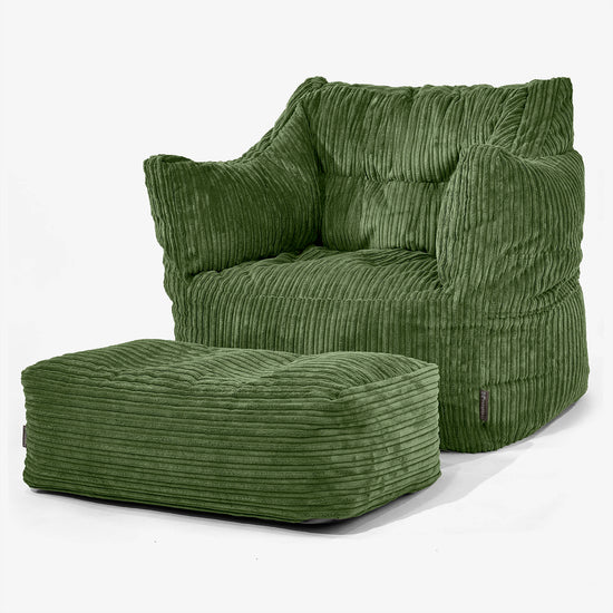 Victor Zitzakfauteuil - Corduroy Bosgroen 02