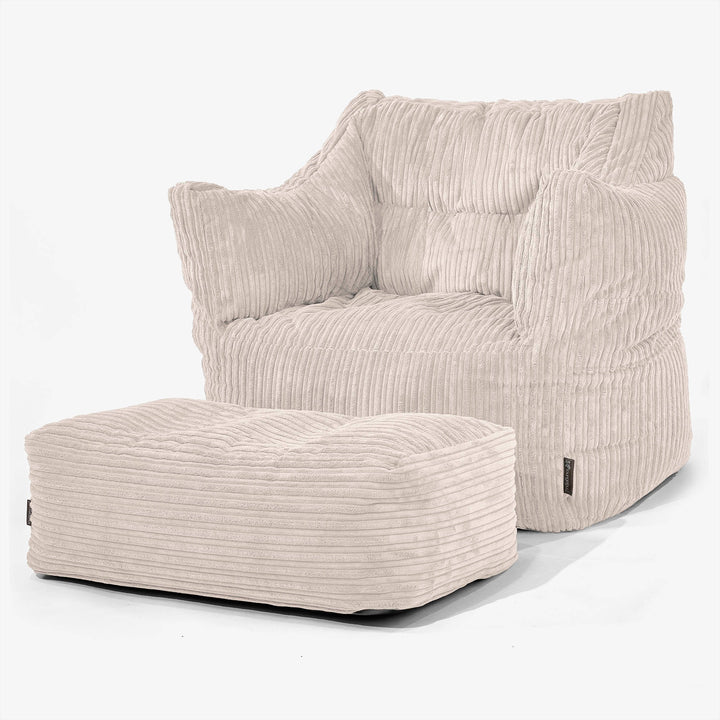 Victor Zitzakfauteuil - Corduroy Ivoor 02
