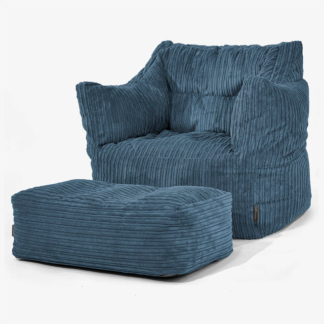 Victor Zitzakfauteuil - Corduroy Marineblauw 02