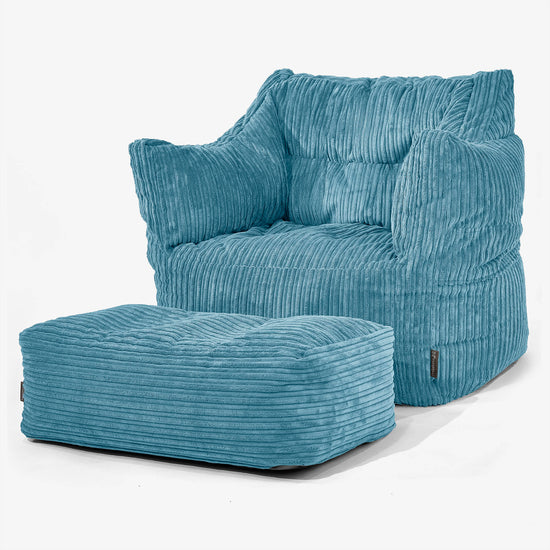 Victor Zitzakfauteuil - Corduroy Petrol 02