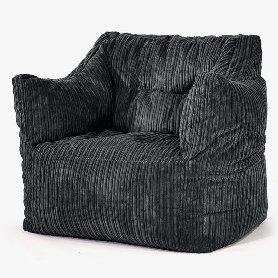 Victor Zitzakfauteuil - Corduroy Zwart 01