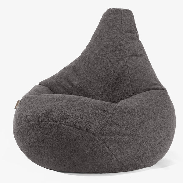 Zitzak Gaming Stoel - Boucle Graphite Grijs 01