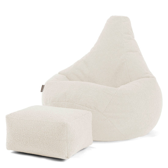 Zitzak Gaming Stoel - Boucle Ivoor 01