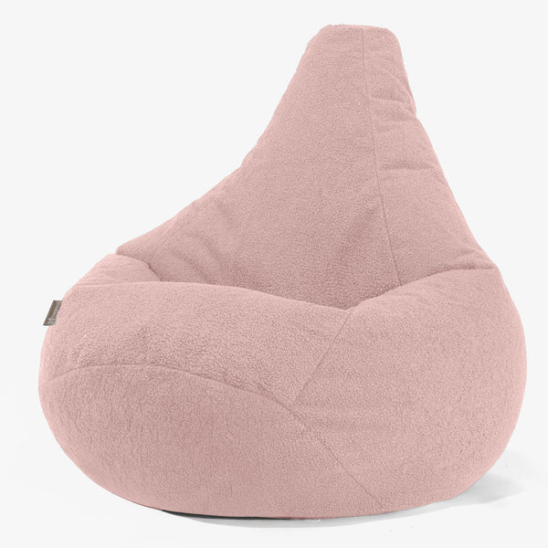 Zitzak Gaming Stoel - Boucle Roze 01