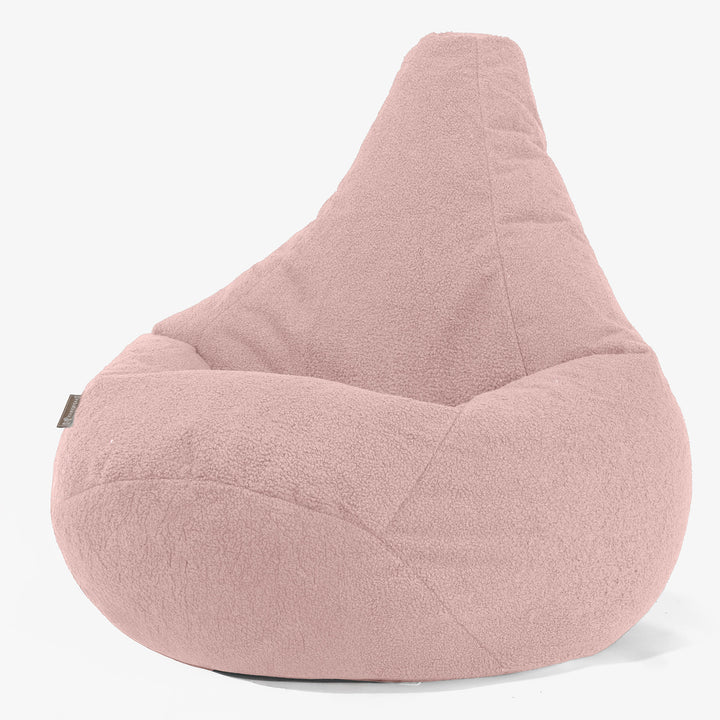 Zitzak Gaming Stoel - Boucle Roze 02