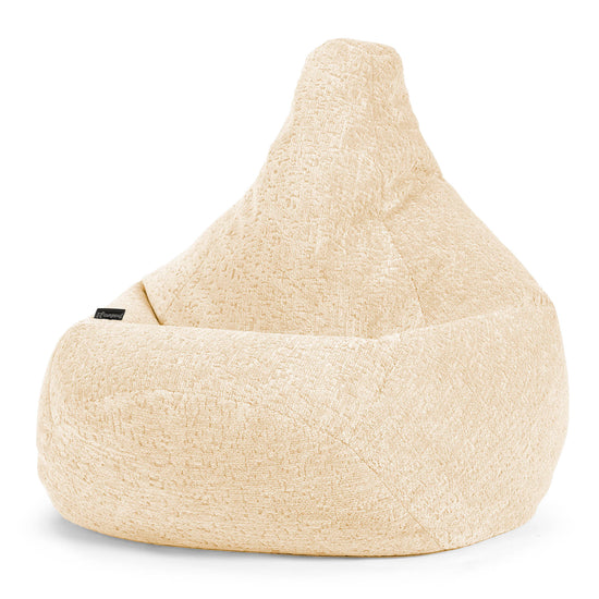 Zitzak Gaming Stoel - Luxe Chenille Ivoor 02