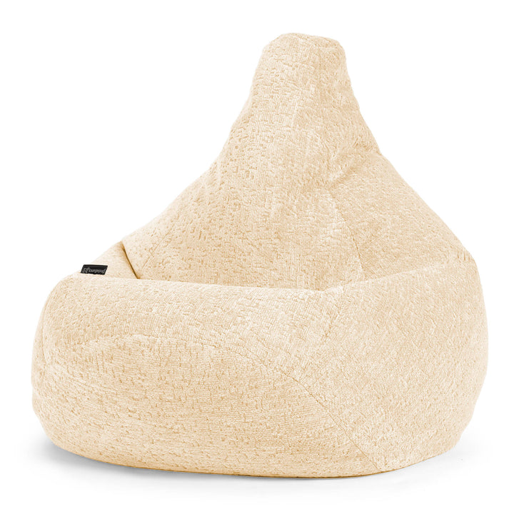 Zitzak Gaming Stoel - Luxe Chenille Ivoor 02
