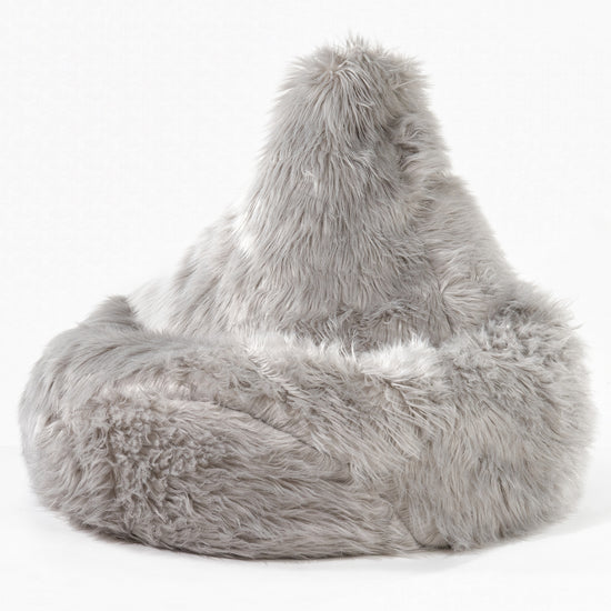 Zitzak Gaming Stoel - Mongoolse Imitatiebont Grijs 01