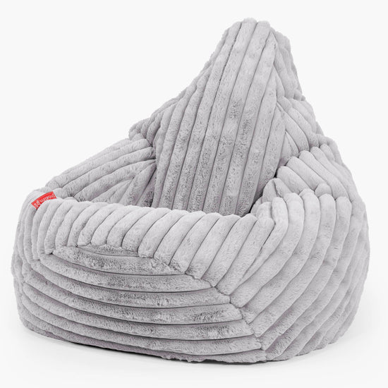 Zitzak Gaming Stoel - Ultra Pluche Corduroy Grijs 02