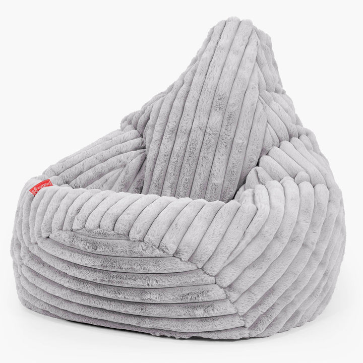 Zitzak Gaming Stoel - Ultra Pluche Corduroy Grijs 02