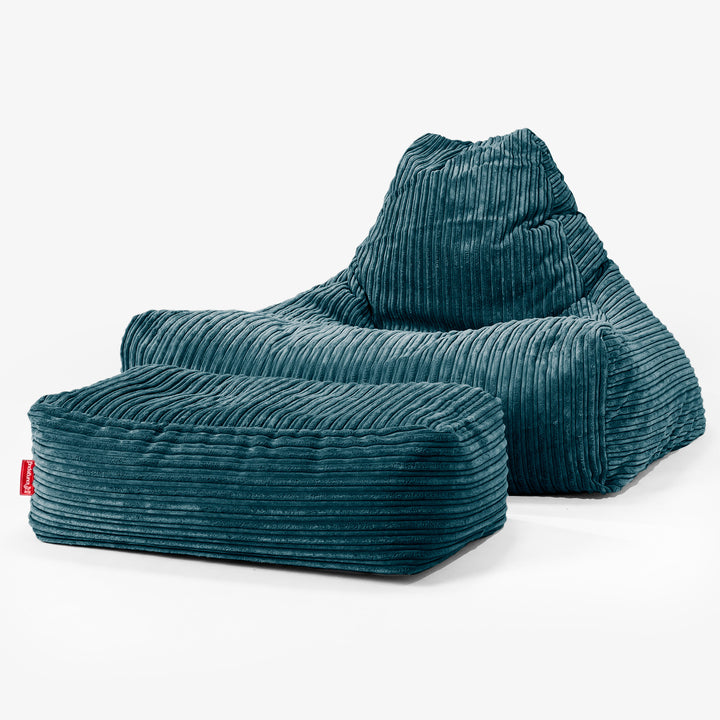 Zitzak Stoel - Corduroy Teal 02