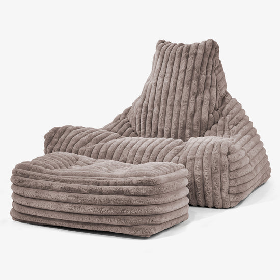 Zitzak Stoel - Ultra Pluche Corduroy Mink 02