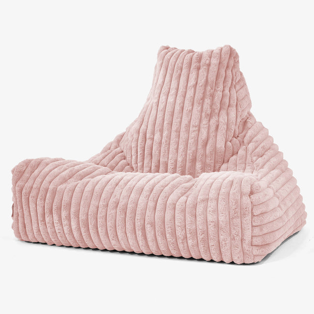 Zitzak Stoel - Ultra Pluche Corduroy Stoffig Roze 01
