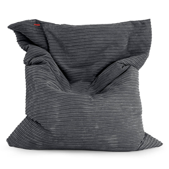 Zitzak Vloerkussen XL - Corduroy Zwart 02