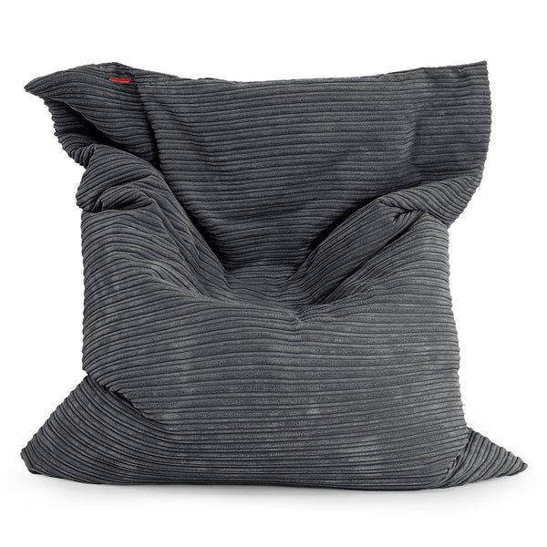 Zitzak Vloerkussen XL - Corduroy Zwart 02