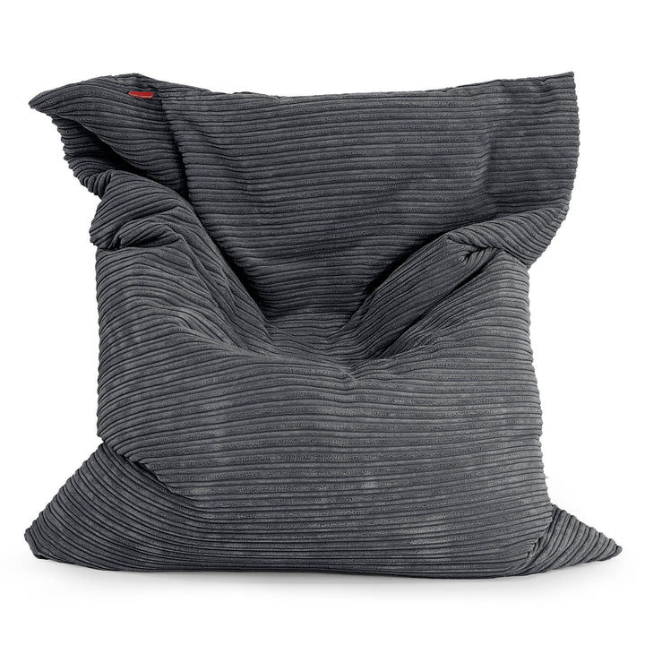 Zitzak Vloerkussen XL - Corduroy Zwart 02