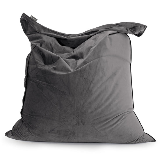 Zitzak Vloerkussen XL - Fluweel Graphite Grijs 01