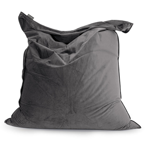 Zitzak Vloerkussen XL - Fluweel Graphite Grijs 01