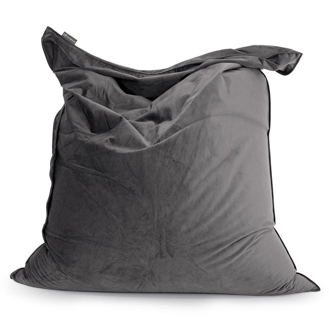 Zitzak Vloerkussen XL - Fluweel Graphite Grijs 01