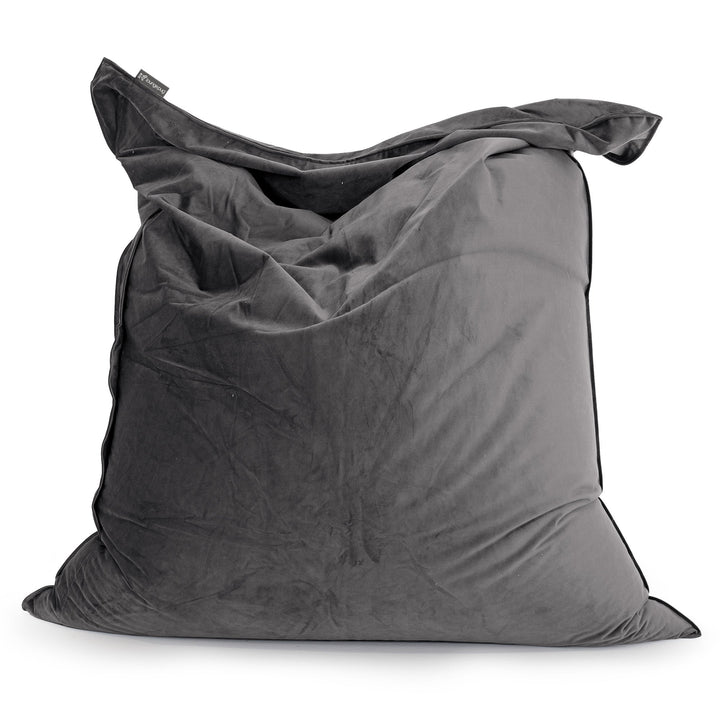 Zitzak Vloerkussen XL - Fluweel Graphite Grijs 01