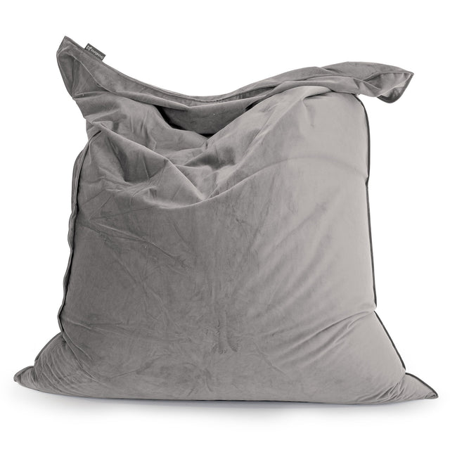 Zitzak Vloerkussen XL - Fluweel Zilver 01