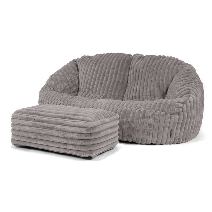Zitzakbank Bubble - Ultra Pluche Corduroy Grijs 03