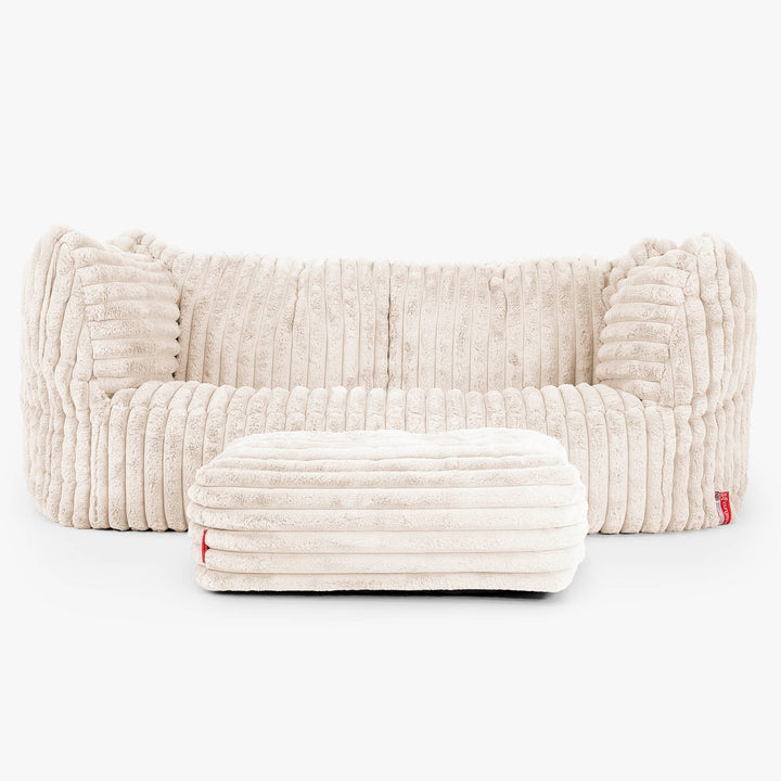 Zitzakbank Ruben - Ultra Pluche Corduroy Crème 02