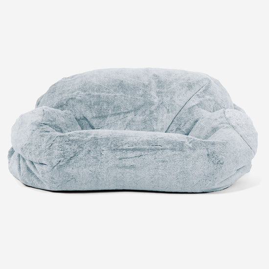 Zitzakbank Sabine - Nepkonijnenbont Stoffig Blauw 02