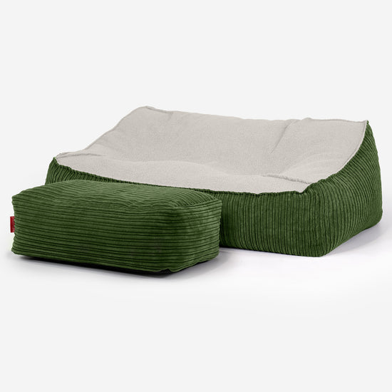 Zitzakbank Sloucher - Boucle & Corduroy Bosgroen 03