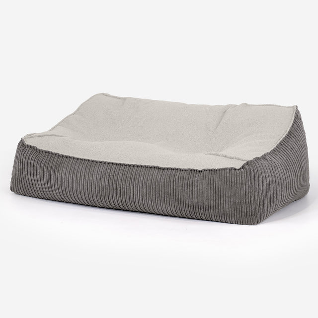 Zitzakbank Sloucher - Boucle & Corduroy Graphite Grijs 01