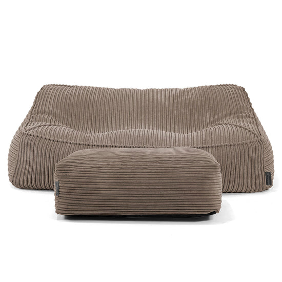 Zitzakbank Sloucher - Corduroy Beigegrijs 02