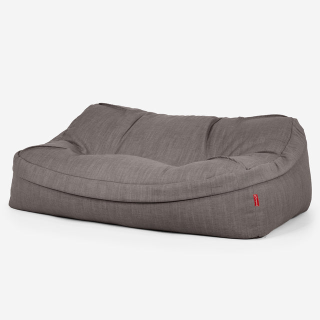 Zitzakbank Sloucher - Linnen Look Leisteengrijs 01