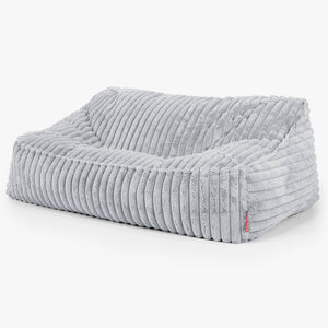 Zitzakbank Sloucher - Ultra Pluche Corduroy Eendenei Blauw