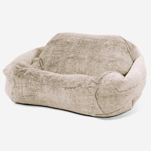 Zitzakfauteuil Sabine - Nepkonijnenbont Goudbruin