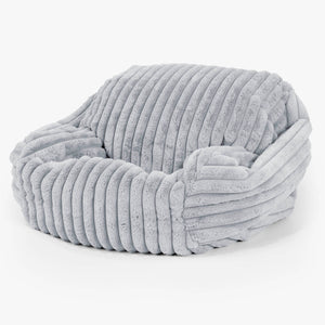 Zitzakfauteuil Sabine - Ultra Pluche Corduroy Eendenei Blauw