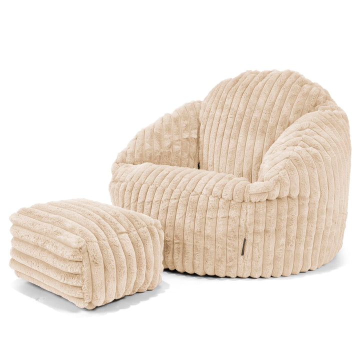 Zitzakstoel Bubble - Ultra Pluche Corduroy Crème 03