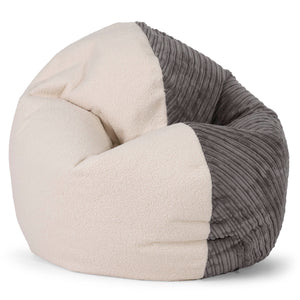 Zitzakstoel Flexforma Junior voor Kinderen 2-14 jaar oud - Boucle & Corduroy Graphite Grijs
