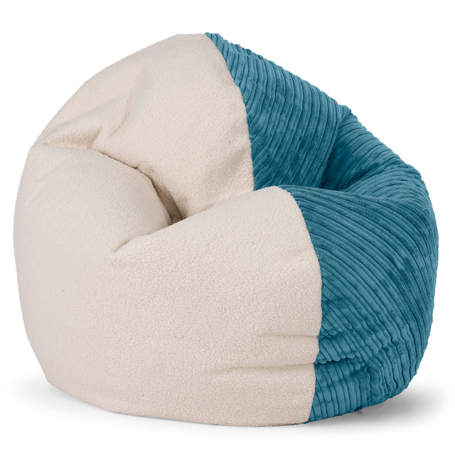 Zitzakstoel Flexforma Junior voor Kinderen 2-14 jaar oud - Boucle & Corduroy Petrol 01