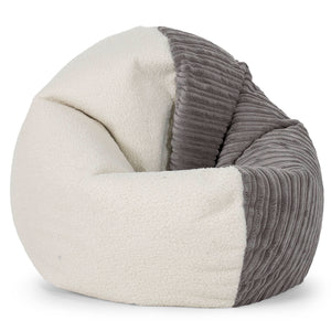 Zitzakstoel Flexforma voor Volwassenen - Boucle & Corduroy Graphite Grijs