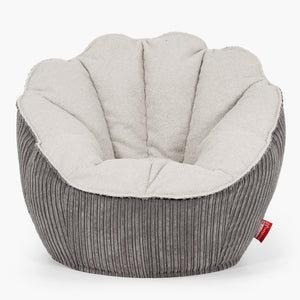 Zitzakstoel Natalia Sacco - Boucle & Corduroy Graphite Grijs
