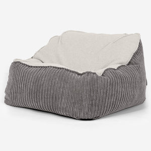 Zitzakstoel Sloucher - Boucle & Corduroy Graphite Grijs