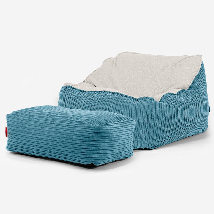 Zitzakstoel Sloucher - Boucle & Corduroy Petrol 03