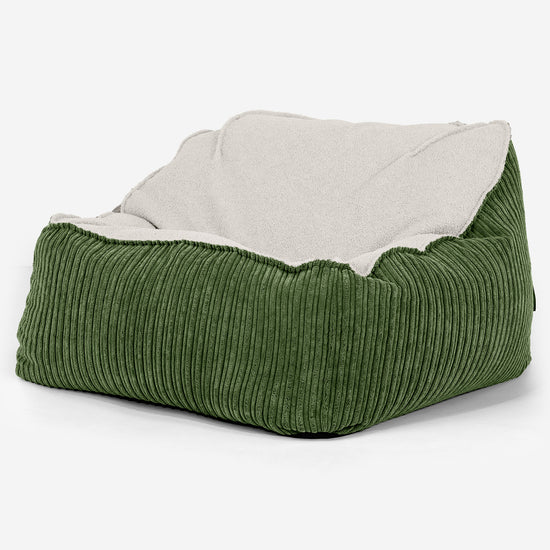 Zitzakstoel Sloucher - Boucle & Corduroy Bosgroen 01