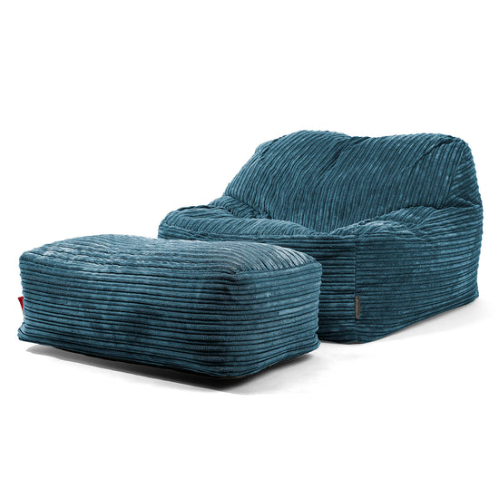 Zitzakstoel Sloucher - Corduroy Marineblauw 02