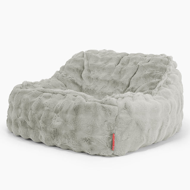 Zitzakstoel Sloucher - Namaakbont Bubble Saliegroen 01
