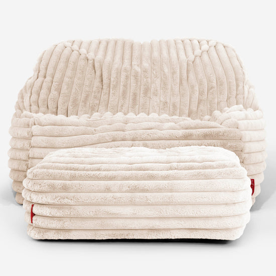 Zitzakstoel Sloucher - Ultra Pluche Corduroy Crème 03