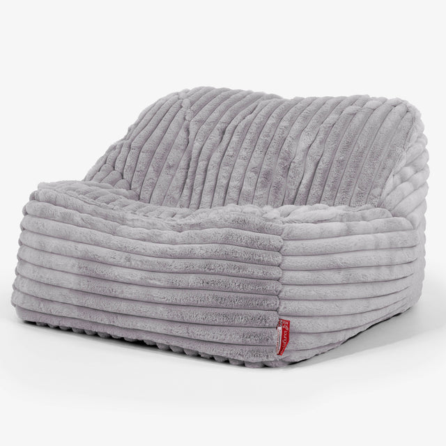 Zitzakstoel Sloucher - Ultra Pluche Corduroy Grijs 01