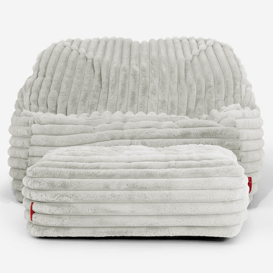 Zitzakstoel Sloucher - Ultra Pluche Corduroy Saliegroen 03